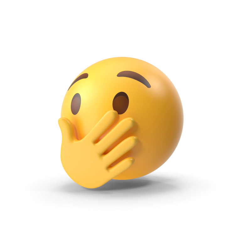 Face With Hand Over Mouth Emoji